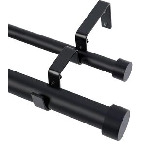 OLV Gold Double Curtain Rods 36 to 72 Inch(3-6ft),1'' Window Telescoping Drapery Rod With End Cap Design Finials in Kuwait