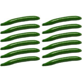 12 قطعة اصطناعي اصطناعي من إسفنج الخيار الأخضر الاصطناعي من تويفيان، نموذج لعبة رغوة خيارة نباتية خيار رغوة نابضة بالحياة in Kuwait