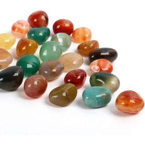 226g Small Polished Stones, Colorful Small Pebbles for Indoor Plants. Decorative Rocks for Potted Plants Vase Filler Fish Tank and DIY Craft