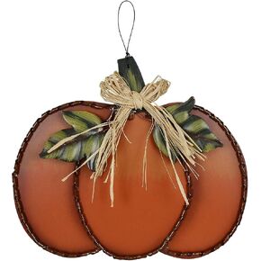 Wood Pumpkin Sign Fall Front Door Decor, Rustic Hanging Pumpkin Door Sign for Autumn Harvest Thanksgiving Halloween Door Wall Decoration Indoor Outdoor (11X8.5in) in Saudi Arabia