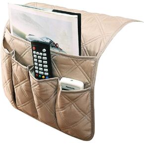 Couch Sofa Armrest Organiser Chair TV Remote Holder Bed Storage Pocket Bag for Cellphone Tablet Notepad Book Magazines DVD Eyewears Drinker Snacks Holder Pouch