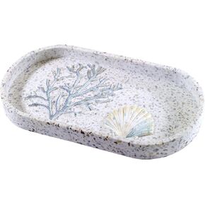 Avanti Linens - Tissue Box Cover, Guest Bathroom Essentials, Sea Inspired Bathroom Decor (Coastal Terrazo Collection) in Saudi Arabia