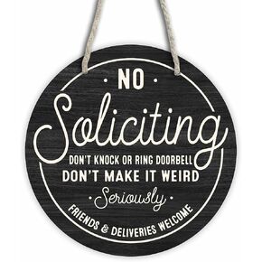 لا علامة التماس، لا تدق أو تدق جرس الباب، 6 "شماعة الباب الأمامي، ديكور لافتة باب الحائط، لافتة معلقة من الخشب الريفي للمدخل، جرس الباب لافتة الحائط مقبض الباب ديكورات المنزل والحفلات الخارجية-B05 in Kuwait