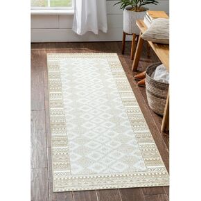 Seavish Boho عداء السجاد للمدخل 2x6 رمادي فاتح المطبخ عداء السجاد غير زلق قابل للغسل طويل الحمام السجاد عداء لينة رقيقة البوهيمي السجاد عداء السجاد الداخلي في الهواء الطلق لشرفة المدخل in Kuwait