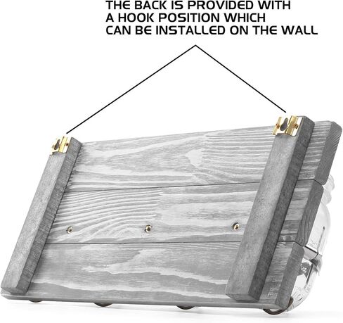 حامل فرشاة أسنان ميسون ريفي لفرشاة الأسنان، منظم تخزين الحمام، تخزين ديكور المطبخ والممر، رف تثبيت معلق للمزرعة وخطافات لللوفة | ماكينة حلاقة | معجون اسنان | فرشاة أسنان كهربائية in Kuwait