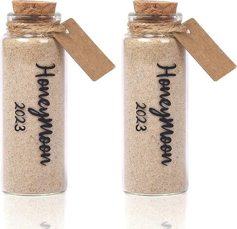 Honeymoon Sand Keepsake Jar 2024, Mr and Mrs Luggage Tags, Bridal Shower Gift, Wedding Gift, Engagement Gift, Honeymoon Gift, Travel Gift for Couples, Newlywed, Fiance in Saudi Arabia