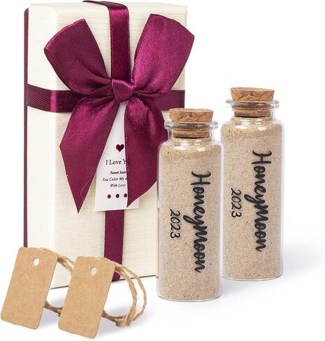 Honeymoon Sand Keepsake Jar 2024, Mr and Mrs Luggage Tags, Bridal Shower Gift, Wedding Gift, Engagement Gift, Honeymoon Gift, Travel Gift for Couples, Newlywed, Fiance in Saudi Arabia
