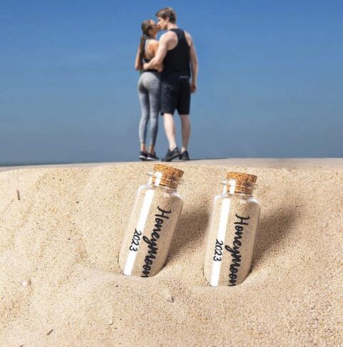 Honeymoon Sand Keepsake Jar 2024, Mr and Mrs Luggage Tags, Bridal Shower Gift, Wedding Gift, Engagement Gift, Honeymoon Gift, Travel Gift for Couples, Newlywed, Fiance in Saudi Arabia