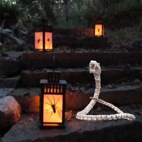 MCOSER 39.97 Inch Snake Skeleton Prop Halloween Snake Skull Statue Spooky Haunted House Decorations Decorations Props in Saudi Arabia