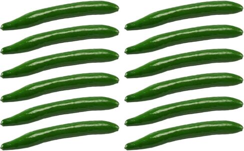 12 قطعة اصطناعي اصطناعي من إسفنج الخيار الأخضر الاصطناعي من تويفيان، نموذج لعبة رغوة خيارة نباتية خيار رغوة نابضة بالحياة in Kuwait