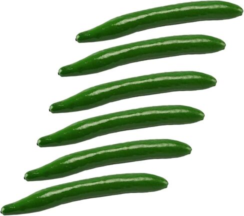 12 قطعة اصطناعي اصطناعي من إسفنج الخيار الأخضر الاصطناعي من تويفيان، نموذج لعبة رغوة خيارة نباتية خيار رغوة نابضة بالحياة in Kuwait