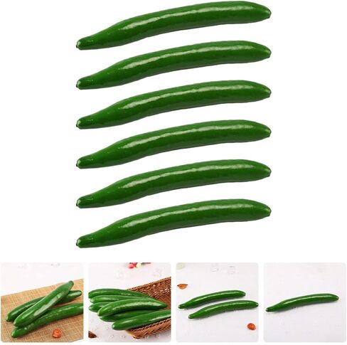 12 قطعة اصطناعي اصطناعي من إسفنج الخيار الأخضر الاصطناعي من تويفيان، نموذج لعبة رغوة خيارة نباتية خيار رغوة نابضة بالحياة in Kuwait