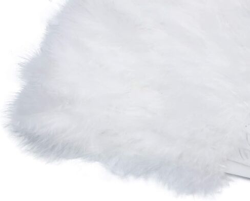 إكسسوارات ريش قابلة للطي باليد من Marabou Fan للسيدات البالغات لتزيين حفلات الهالوين - أبيض - Z in Kuwait