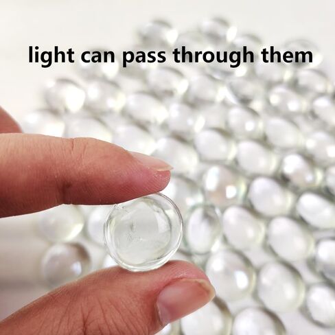 5 LB Flat Glass Marbles Gems Fire Glass for Fire Pit,Crafts,Table Scatters,Vase Fillers,Aquarium,Fish Tank Pebbles,Candle Holder Decor,Red,Blue and White Mix,Approx 450-500 PCS in Kuwait