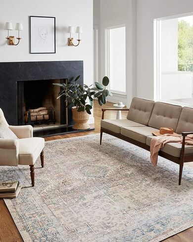 Chris Loves Julia x Loloi Jules Ink/Terracotta 2'-6" x 9'-6" Runner Rug in Kuwait