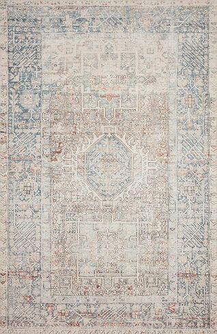 Chris Loves Julia x Loloi Jules Ink/Terracotta 2'-6" x 9'-6" Runner Rug in Kuwait