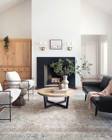 Chris Loves Julia x Loloi Jules Ink/Terracotta 2'-6" x 9'-6" Runner Rug in Kuwait