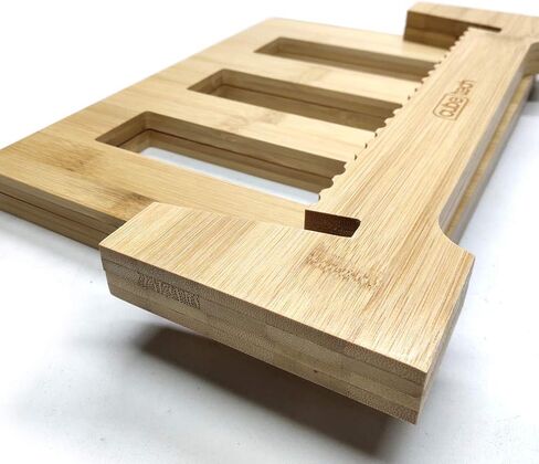 حامل تخزين بسجلات من الفينيل من كيوب تك من الخيزران لعرض عدد من 1 إلى 50 ألبوم موسيقى LP في وحدة الحامل المحمولة العصرية، يمكن استخدامه أيضًا للكتب والمجلات وما إلى ذلك. in Kuwait