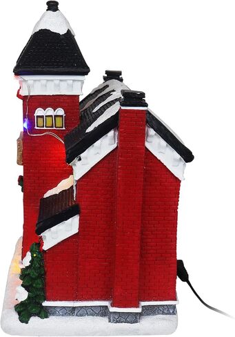 Christmas Village Sledding Down Hill - رحلة مزلقة موسيقية متحركة مضاءة مسبقًا - إضافة مثالية إلى ديكورات عيد الميلاد الداخلية وعروض قرية الثلج in Kuwait