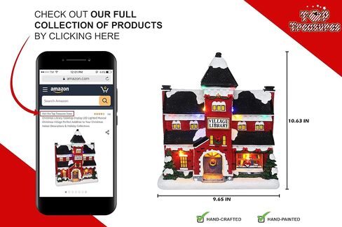 Christmas Village Sledding Down Hill - رحلة مزلقة موسيقية متحركة مضاءة مسبقًا - إضافة مثالية إلى ديكورات عيد الميلاد الداخلية وعروض قرية الثلج in Kuwait