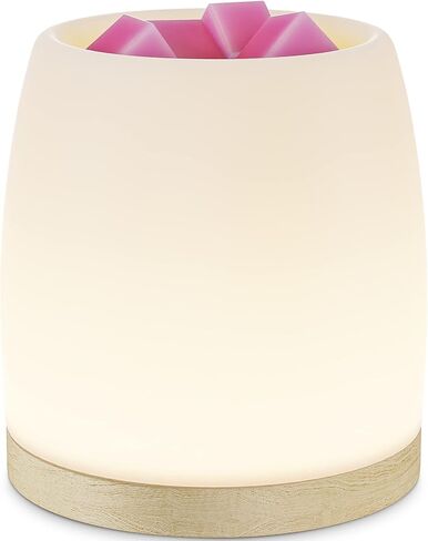 جهاز تسخين الشمع من هيستيا إيجي، مذيب شموع كهربائي لموقد الشمع المعطر، مذيب رائحة الشمع المعطر 3 في 1، سطح كبير من السيليكون لإذابة مكعبات التارت، منزل 110-120 فولت، (خشب الزان، مؤقت) in Kuwait