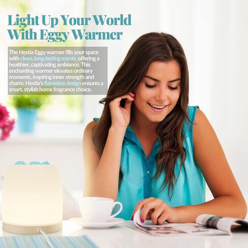 جهاز تسخين الشمع من هيستيا إيجي، مذيب شموع كهربائي لموقد الشمع المعطر، مذيب رائحة الشمع المعطر 3 في 1، سطح كبير من السيليكون لإذابة مكعبات التارت، منزل 110-120 فولت، (خشب الزان، مؤقت) in Kuwait