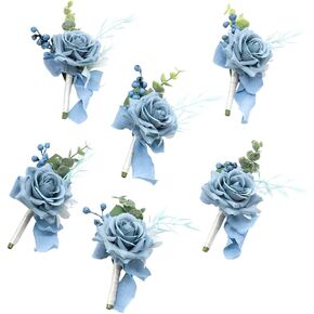 Blush & Marsala Corsage and Boutonniere Set, Prom Artificial Flower Wrist Corsage Bracelets, Homecoming Corsage Wristlet, Boutonniere for Men Wedding Flowers Accessories Prom Suit Decorations in Kuwait