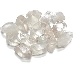 Natural Clear Quartz Points Stones 1" to 1.5" with Velvet Bag (1 Pound)