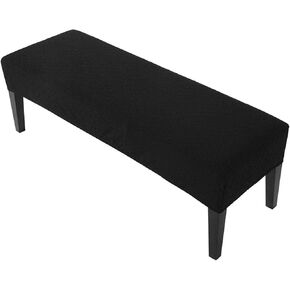 Jacquard Dining Room Bench Covers, Stretch Spandex Upholstered Bench Slipcover,Anti-Dust Removable Bench Slipcover Washable Bench Seat Protector Cover for Living Room, Kitchen