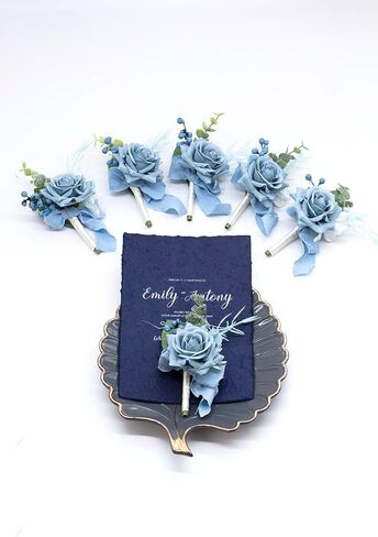 Blush & Marsala Corsage and Boutonniere Set, Prom Artificial Flower Wrist Corsage Bracelets, Homecoming Corsage Wristlet, Boutonniere for Men Wedding Flowers Accessories Prom Suit Decorations in Kuwait