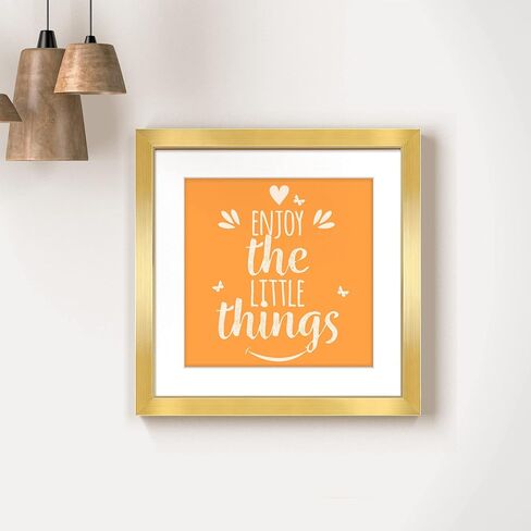 LaVie Home 12x12 Gallery Wall Frame Set Gold, 9 Packs 12x12 frame with Mat for 8x8 Photos, Simple Designed Classic Square Picture Frame for Wall Mount, Gold frames Perfect for Wall Decor in Kuwait