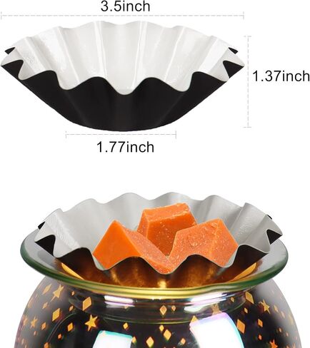 100 قطعة من بطانات تسخين الشمع من HMLUESR، قابلة لإعادة الاستخدام، بطانات شمع مضادة للتسرب، صينية شمع للشمع المعطر، أسود in Kuwait