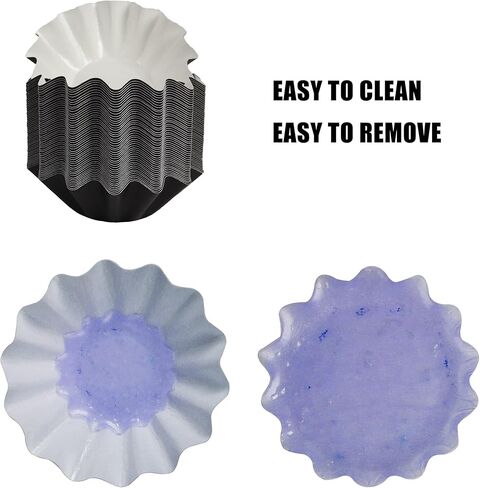 100 قطعة من بطانات تسخين الشمع من HMLUESR، قابلة لإعادة الاستخدام، بطانات شمع مضادة للتسرب، صينية شمع للشمع المعطر، أسود in Kuwait