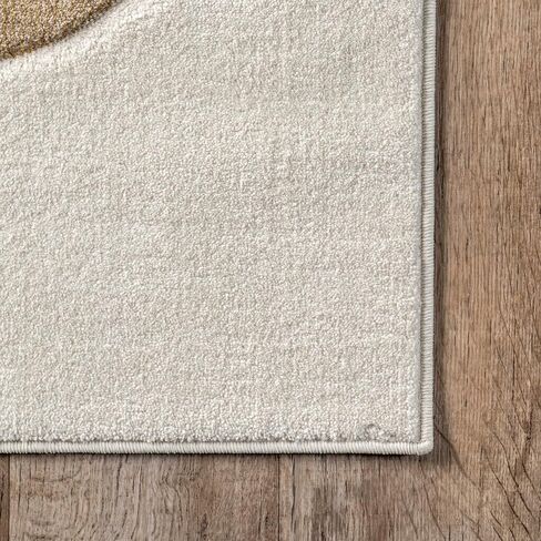سجادة منطقة الأطفال nuLOOM Anabell Giraffe مقاس 10.16 سم × 15.24 سم، بيج in Saudi Arabia