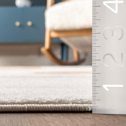 سجادة منطقة الأطفال nuLOOM Anabell Giraffe مقاس 10.16 سم × 15.24 سم، بيج in Saudi Arabia
