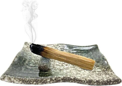 Black Rectangle Ceramic Palo Santo Holder, palo Santo Holder Burner, Ceramic Holder for Palo Santo Sticks, Palo Santo Wood Incense Stick Holder, Palo Santo Burning Bowl in Kuwait