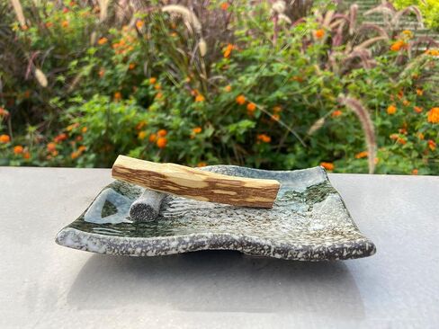Black Rectangle Ceramic Palo Santo Holder, palo Santo Holder Burner, Ceramic Holder for Palo Santo Sticks, Palo Santo Wood Incense Stick Holder, Palo Santo Burning Bowl in Kuwait
