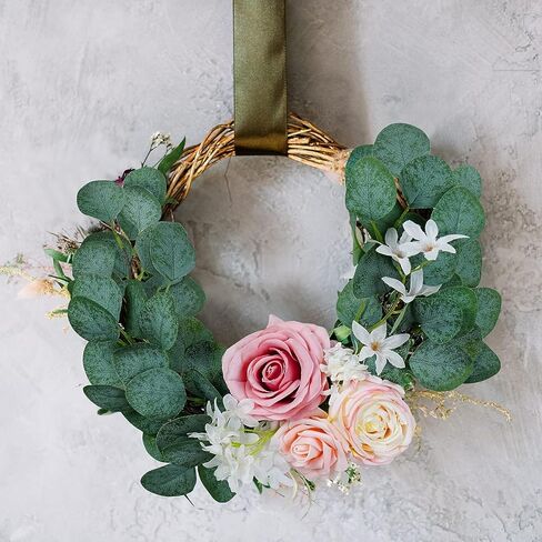 STYLUXEYRAYS 20Pcs Artificial Eucalyptus Leaves Stems Bulk Dried Fake Silver Dollar Real Eucalyptus Branches Plant in Gray Green for DIY Vase Wedding Bouquets Centerpieces Greenery Floral Arrangement in Kuwait