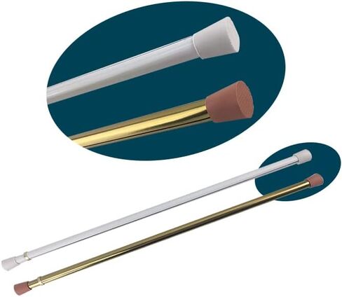 قضيب ستارة Kowibcl طول قابل للتعديل، قضبان ستائر زنبركية للمطبخ والحمام والنافذة (نحاس - قطعتان، من 45.7 سم إلى 28 بوصة) in Kuwait