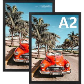 AUEAR, A2 Picture Frame Black Set of 2, 16.5 x 23.4 Poster Frame Wall Mounted Horizontal and Vertical in Saudi Arabia