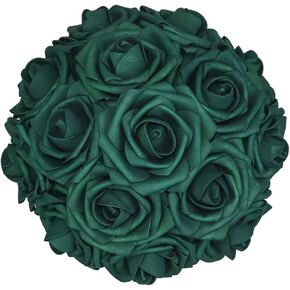 50pcs Artificial Flower，Real Touch Artificial Foam Roses Decoration DIY for Wedding Bridesmaid Bridal Bouquet Centerpieces Party (50, Army Green in Saudi Arabia