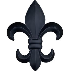 لوحة حائط معدنية Fleur De Lis مقاس 10 بوصات/لوحة فنية مع شماعة - ديكور توسكان كريول ريفي (برونزي مقاوم للطقس) in Kuwait