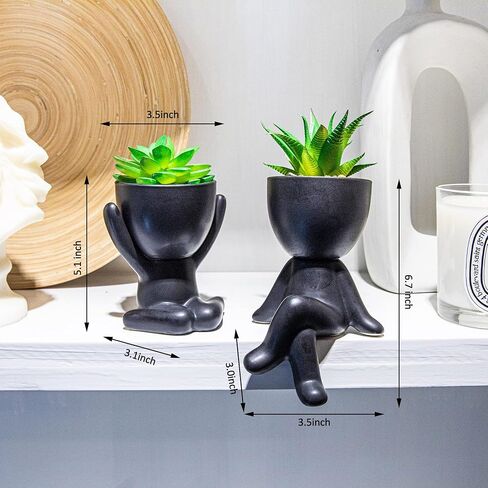 3PCS Cute Artificial Plants Office Decor for Women and Men, Small Fake Plants Decor for Bedroom and Bathroom, Lovely Faux Succulent Desk Decor for Office and Home in Saudi Arabia