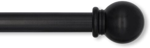 Lumino Ball Single Curtain Rod Set, 5/8" Diameter - Starting at $14.99 - (With Multiple Color Options), Curtain Rod, Drapery Rod, Decorative Rod, Décor, Black, 30-84" Width in Saudi Arabia