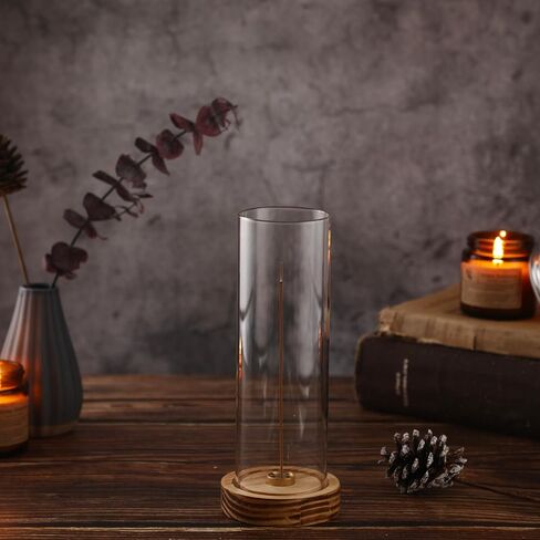 Didaey 2 Pieces Incense Holder for Sticks Removable Glass ash Catcher Wooden Incense Burner with Glass Ash Catcher Stick Holder for Home Yoga Meditation Gift Incense Sticks Holder Decor in Saudi Arabia