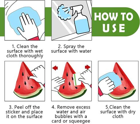 Mfault Summer Cartoon Mouse Window Clings 4 Sheets, Colorful Watermelon Lemon Coconut Ice Cream Stickers Decal Decorations, Swim Ring Ball Seasonal Home Kitchen Decor in Saudi Arabia
