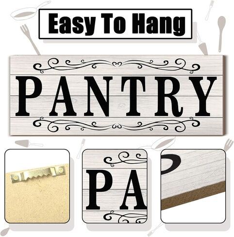 Pantry Sign Pantry Wall Decor Farmhouse Pantry Sign Wooden Rustic Pantry Sign Retro Pantry Hanging Sign Wooden Art Printed Decor for Home Pantry Room Holiday Decoration, 16 x 6 Inches (Brown) in Kuwait
