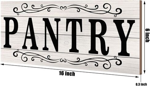 Pantry Sign Pantry Wall Decor Farmhouse Pantry Sign Wooden Rustic Pantry Sign Retro Pantry Hanging Sign Wooden Art Printed Decor for Home Pantry Room Holiday Decoration, 16 x 6 Inches (Brown) in Kuwait