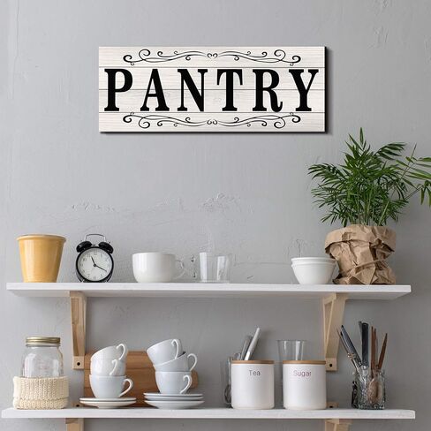 Pantry Sign Pantry Wall Decor Farmhouse Pantry Sign Wooden Rustic Pantry Sign Retro Pantry Hanging Sign Wooden Art Printed Decor for Home Pantry Room Holiday Decoration, 16 x 6 Inches (Brown) in Kuwait