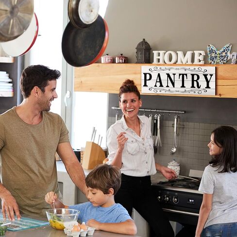 Pantry Sign Pantry Wall Decor Farmhouse Pantry Sign Wooden Rustic Pantry Sign Retro Pantry Hanging Sign Wooden Art Printed Decor for Home Pantry Room Holiday Decoration, 16 x 6 Inches (Brown) in Kuwait